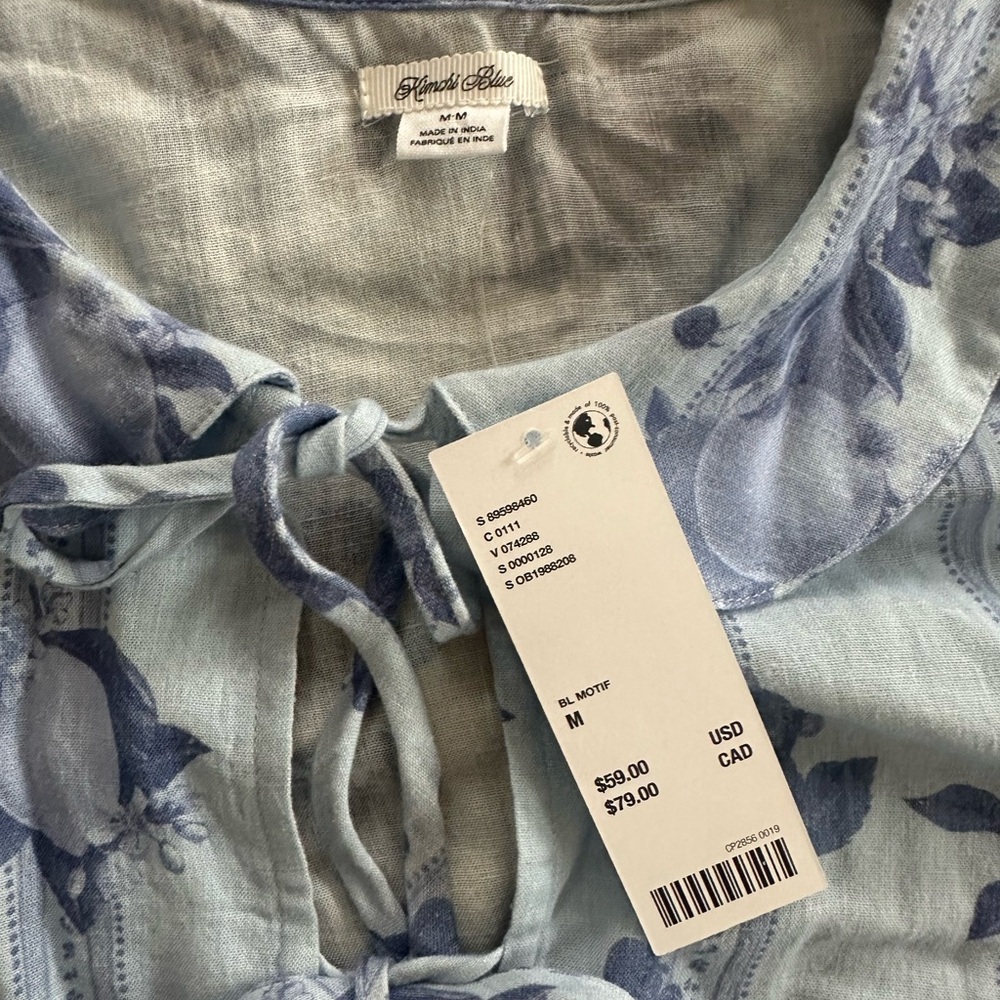 Kimchi Blue Floral Tie-Front Blouse - Picture 3 of 6